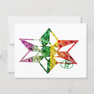 Postal Estrella judía arte de ironía