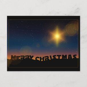 Postal Estrella navidad con mensaje