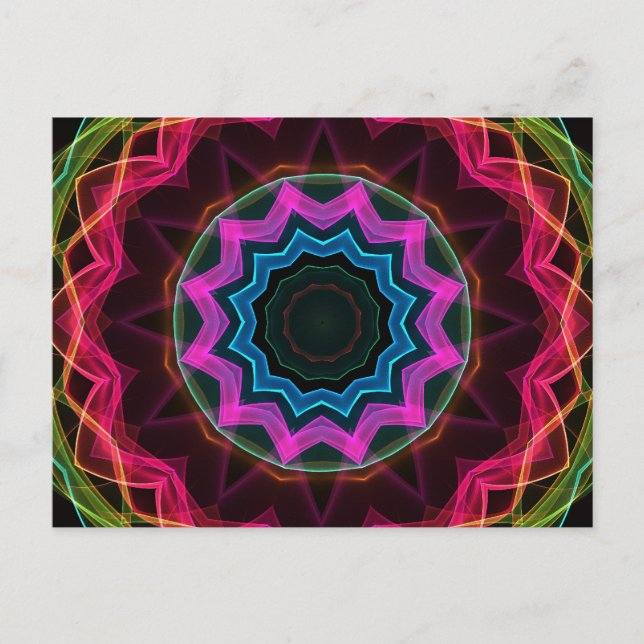 Postal Estrella Neon Rainbow (Anverso)