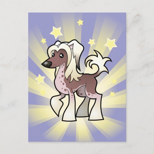 Postal Estrella pequeña de China en reposo (sin pelo) (Anverso)