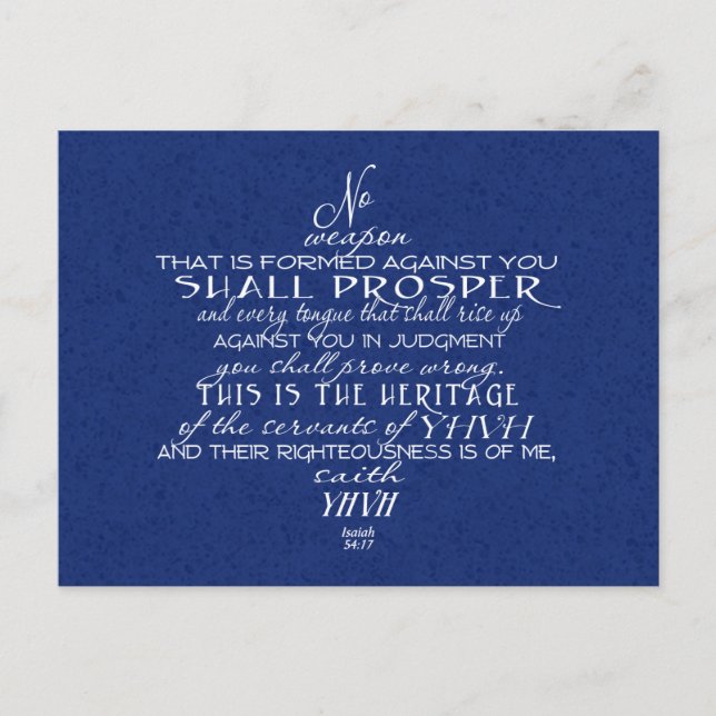 Postal Estrella sin arma de David Blue (Anverso)