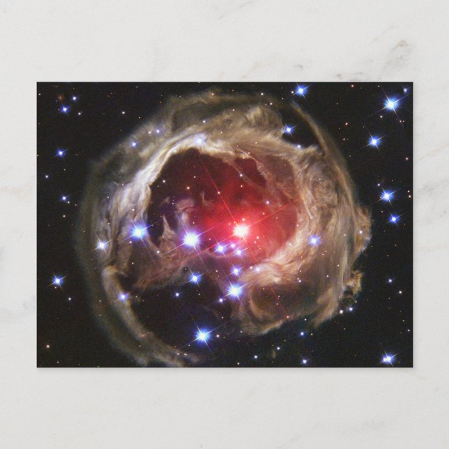 Postal Estrella Supergigante Roja V838 Monocerotis (Anverso)