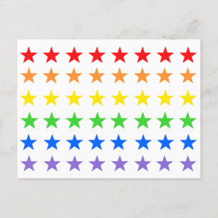 Postal Estrellas arcoiris