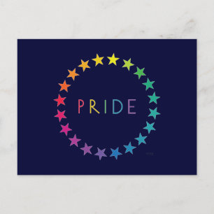 Postal Estrellas arcoiris del Orgullo Gay