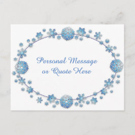 Postal Estrellas Azules Delicadas con Mensaje Personal o