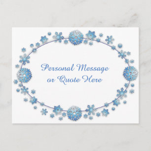 Postal Estrellas Azules Delicadas con Mensaje Personal o