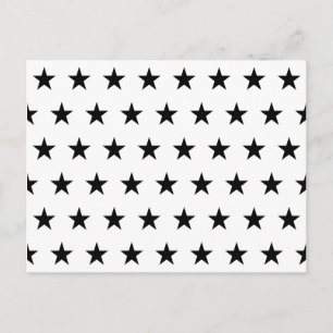 Postal Estrellas blancas y negras