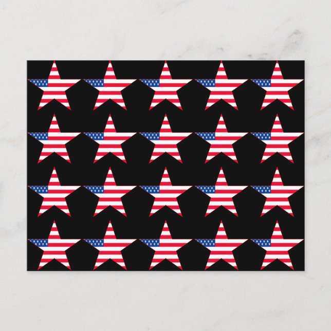 Postal Estrellas de bandera de Estados Unidos (Anverso)
