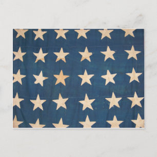 Postal Estrellas de bandera de Estados Unidos antiguas