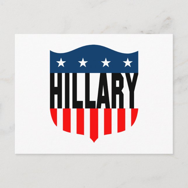 Postal estrellas de hillary clinton y rayas (Anverso)