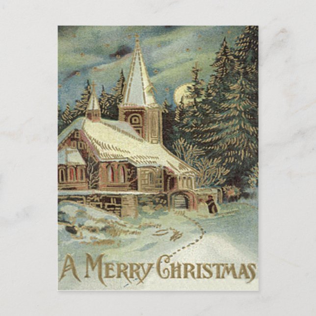 Postal Estrellas de siempreviva de la iglesia Nieve de in (Anverso)