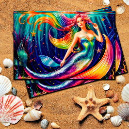 Postal Estrellas de sirvientas brillan Bello Mito del Mar