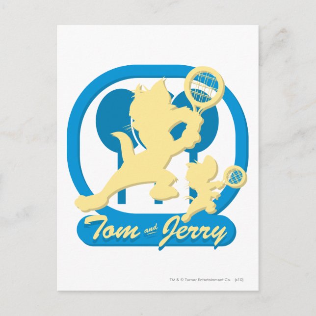Postal Estrellas de tenis Tom y Jerry 3 (Anverso)