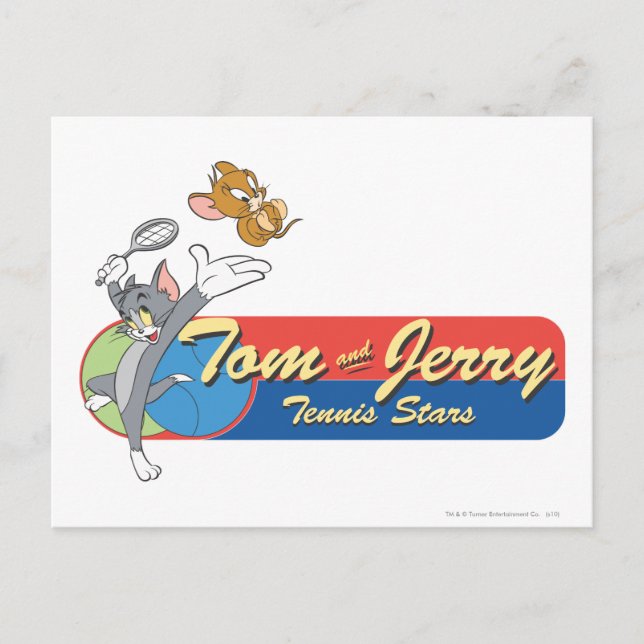 Postal Estrellas de tenis Tom y Jerry 6 (Anverso)
