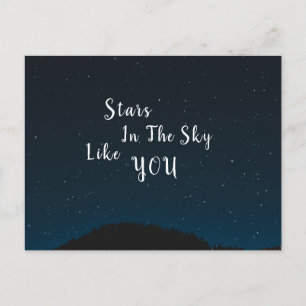 Postal estrellas en el cielo como tú