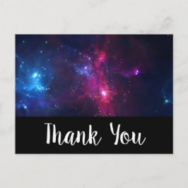 Postal Estrellas espaciales cósmicas y nebulosa gracias