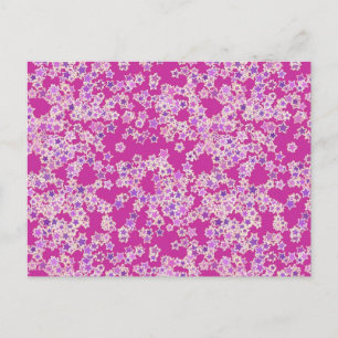 Postal Estrellas, matices de lílac contra magenta