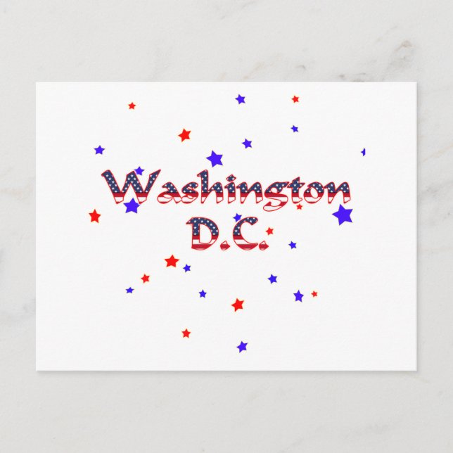 Postal Estrellas patrióticas de Washington DC (Anverso)