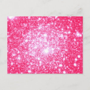 Postal Estrellas rosa brillantes