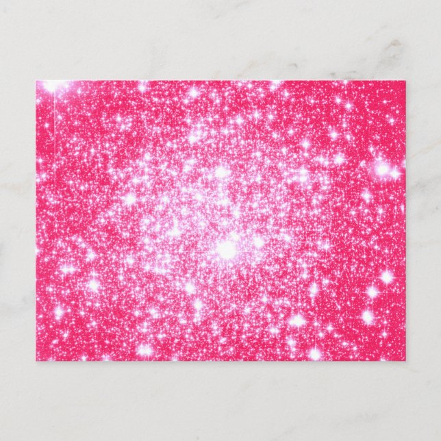 Postal Estrellas rosa brillantes (Anverso)