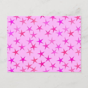 Postal Estrellas satinadas, orquídeas en rosa pálido