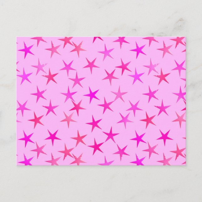 Postal Estrellas satinadas, orquídeas en rosa pálido (Anverso)