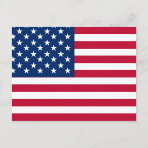 Postal Estrellas y bandas de la bandera estadounidense de