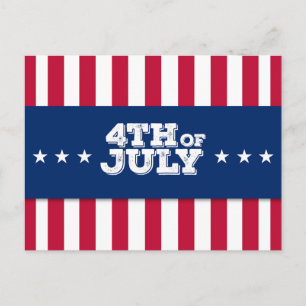 Postal Estrellas y barras 4 de julio