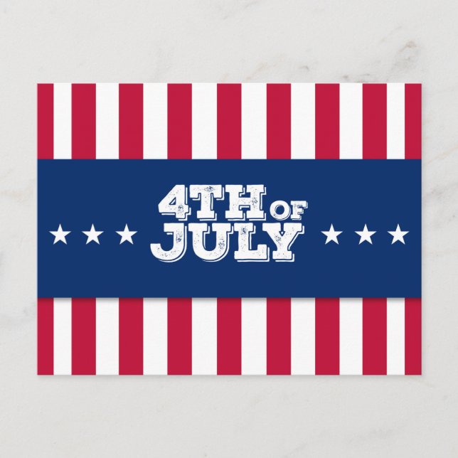 Postal Estrellas y barras 4 de julio (Anverso)