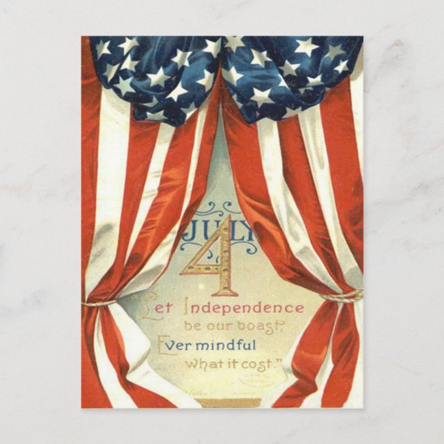 Postal Estrellas y Franjas de la Bandera de EE. UU. 4 de  (Anverso)