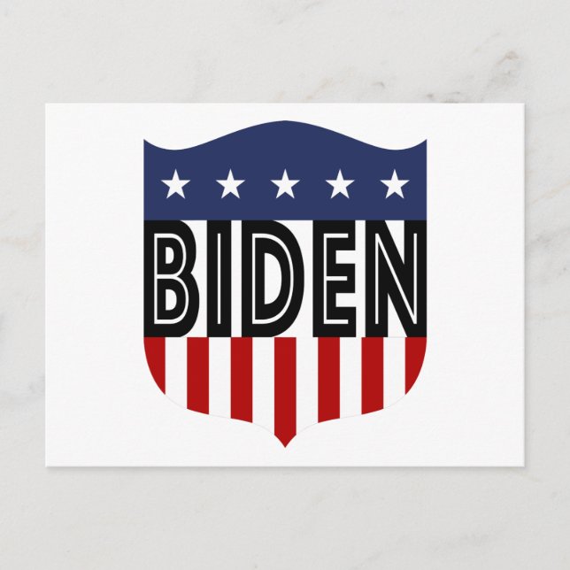 Postal Estrellas y rayas BIDEN (Anverso)