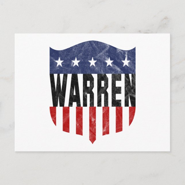 Postal Estrellas y rayas de WARREN (Anverso)