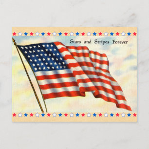 Postal Estrellas y rayas para siempre
