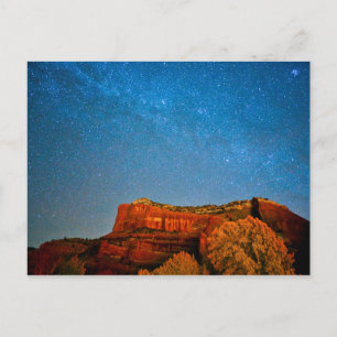 Postal Estrellas y roca roja