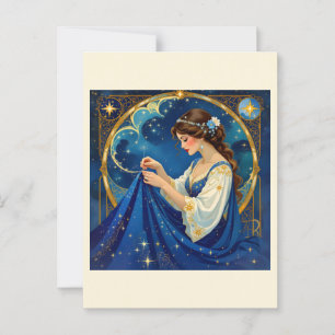 Postal Estresante de mar celeste - Chaleco de coser - Reg