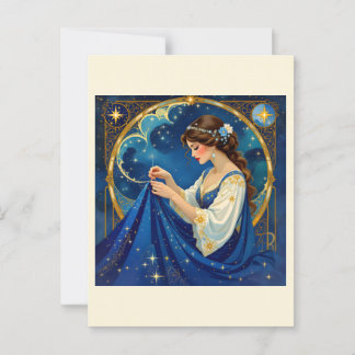 Postal Estresante de mar celeste - Chaleco de coser - Reg