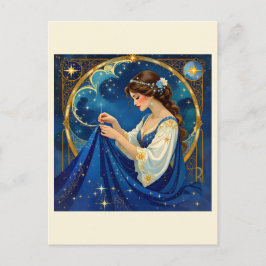 Postal Estresante de mar celeste - Chaleco de coser - Reg