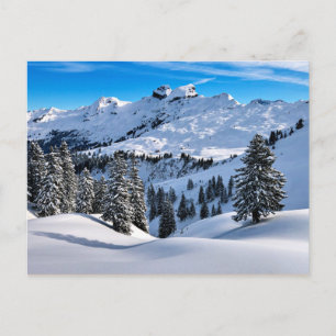 Postal Estribaciones de los Alpes, fotografía invernal es