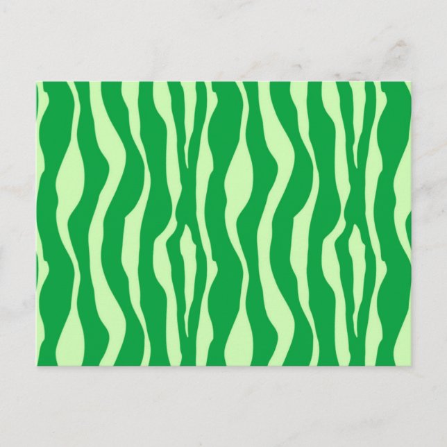 Postal Estripas de cebra - Tonos de Lime Green (Anverso)