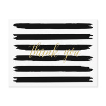 Estroques modernos de pincel Gracias Postcard