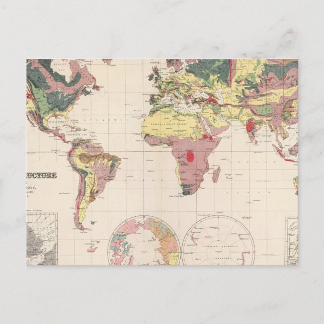 Postal Estructura geológica del globo (Anverso)