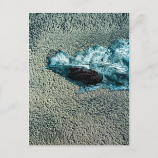 Postal Estuco Teal Pelado Abstracto, Charleston