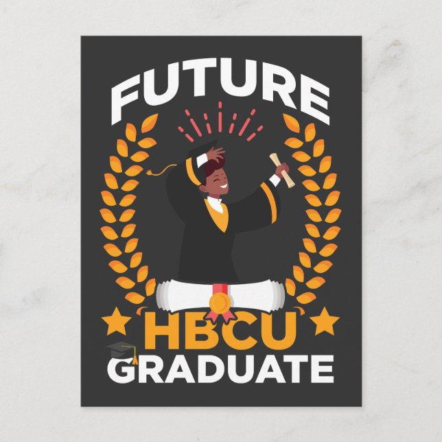 Postal Estudiante africano negro de la futura graduación  (Anverso)