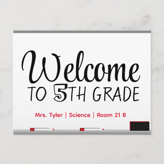 Postal Estudiante de bienvenida, primer día de clase pers (Anverso)