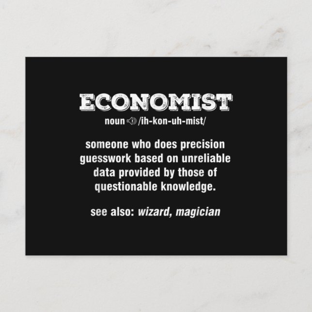 Postal Estudiante de Economía Impuestos Profesor Economis (Anverso)