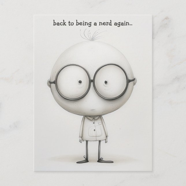 Postal Estudiante Nerd (Anverso)