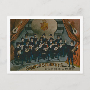 Postal "Estudiantes españoles, Universidad de Madrid" (co