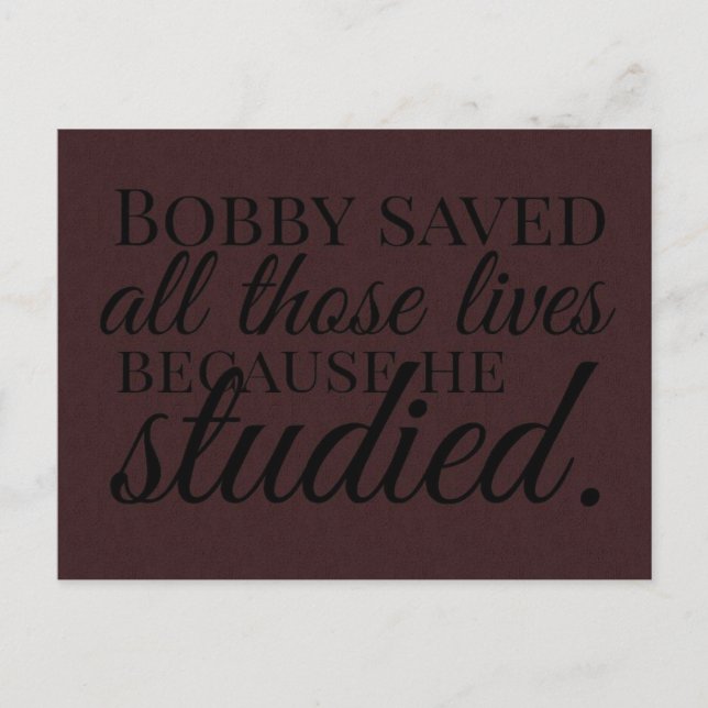 Postal Estudiar (Anverso)