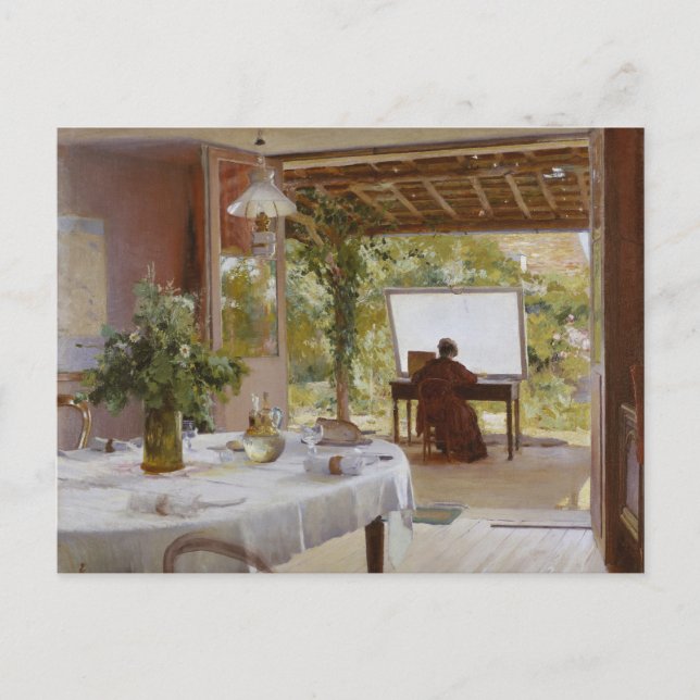 Postal Estudio al aire libre | William Blair Bruce (Anverso)
