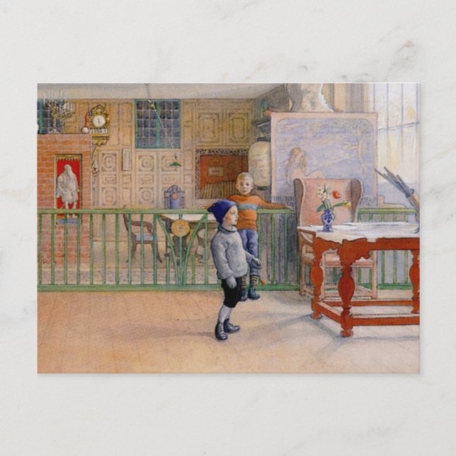 Postal Estudio de Carl Larsson para el Sunborn (Anverso)
